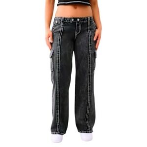 True Religion Bobbi Low Rise Big T Relaxed Cargo Pant - Size 32